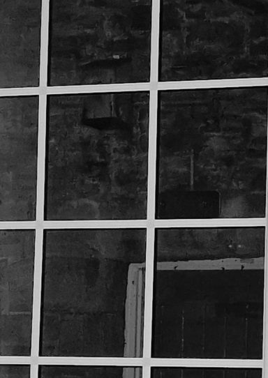 Faces in the Window at Croxdale Old School 